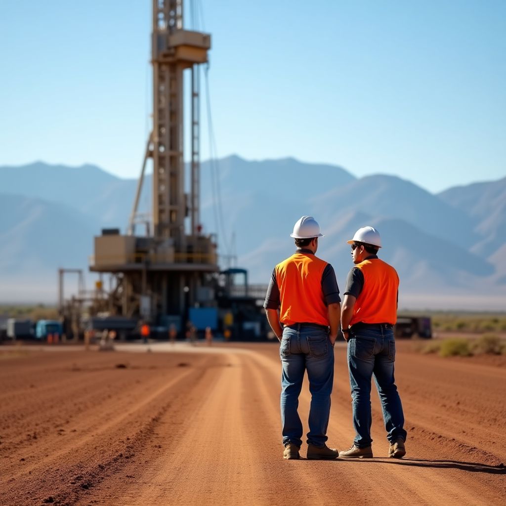 Inspección técnica en campo petrolero de Vaca Muerta
